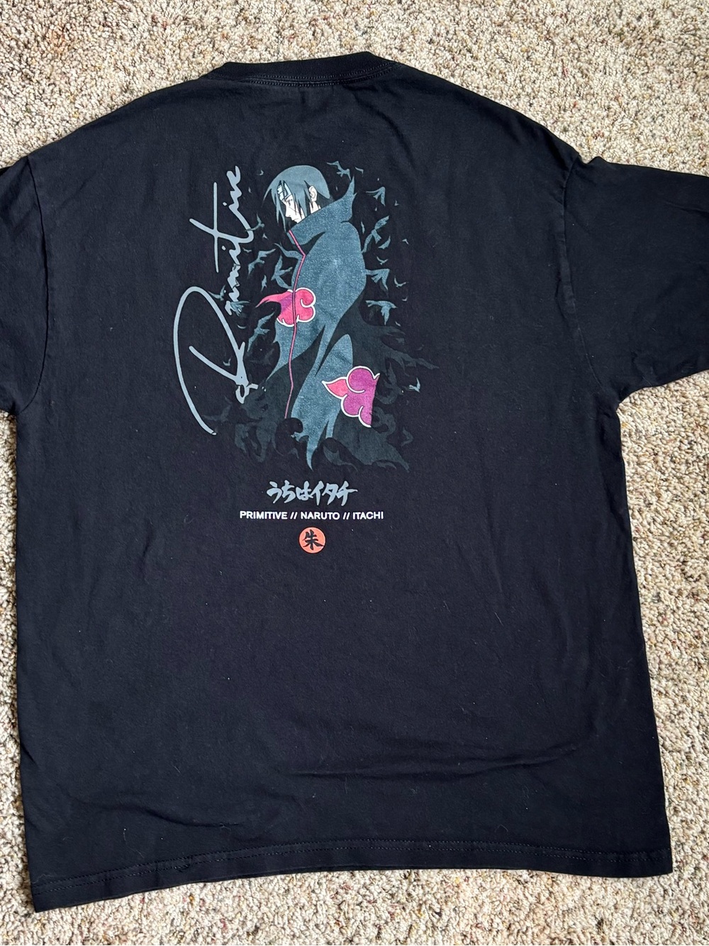 Primitive x Naruto Black Itachi Graphic T-Shirt